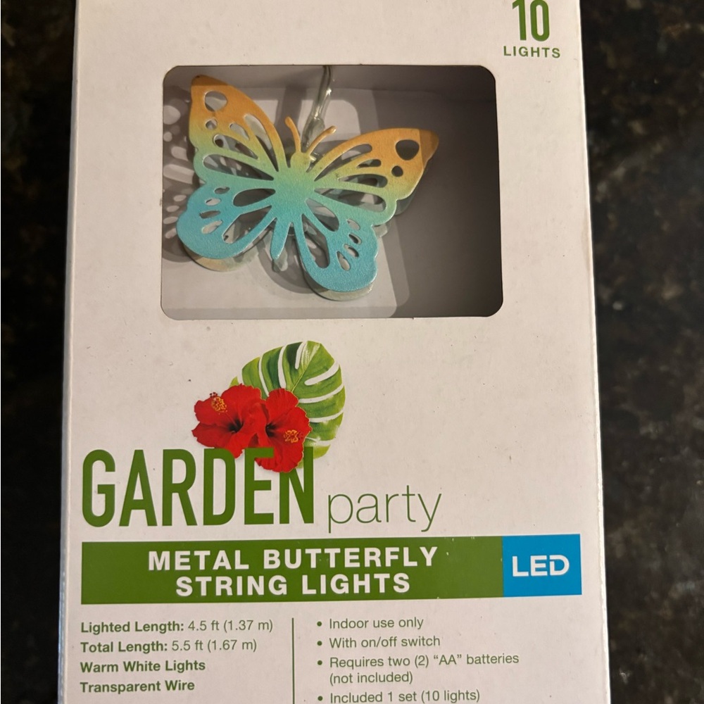 Metal Butterfly String Lights - Multicolor